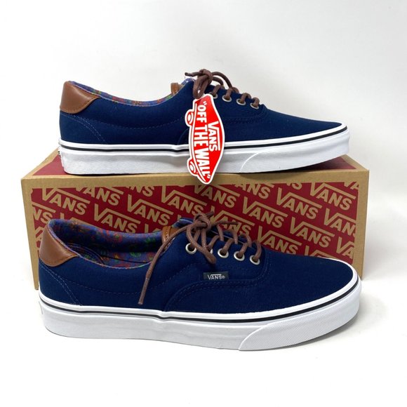 Vans Women's Size Era 59 C&L Dress Blue Canvas Skate Low Top Lace Up VN000UC6DCU - Picture 2 of 14